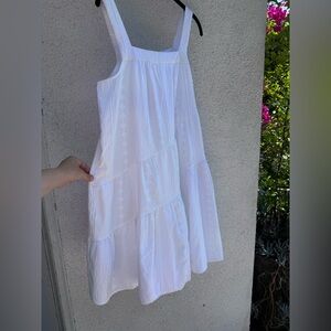 Splendid White Tiered Casual Dress
